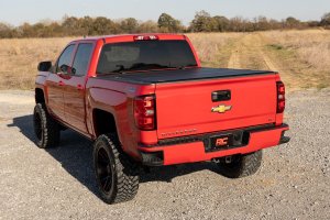 GMC Sierra 3500 HD Bed Cover - Rough Country - Hard Tri-Fold Flip Up - '14-'19